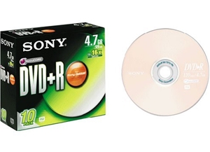Sony 10DPR47SS DVD+R Data Storage Media 