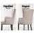 Artiss Dining Chairs French Provincial Velvet Fabric Timber Retro Camel