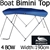Boat Bimini Top Canopy 4 Bow 170 - 190cm Navy