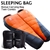 Set of 2 Camping Thermal Sleeping Bag Combo Twin Orange Black