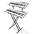 Top Grade Double Type X Piano Keyboard Stand 2 Tier