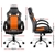 Racing Style PU Leather Office Desk Chair - Orange