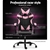 Artiss Office Chair Gaming Chair Computer PU Leather Armrest Black Pink