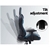 Artiss Gaming Office Chair Computer Leather Seat Racer Recliner Black Blue