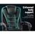 Artiss Electric Massage Office Chairs PU Leather Recliner Computer Gaming