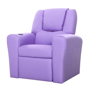 Keezi Kids Recliner Chair Purple PU Leat