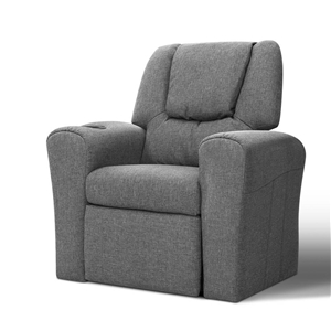 Keezi Kids Recliner Chair Grey Linen Sof