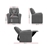 Keezi Kids Recliner Chair Grey Linen Soft Sofa Lounge Couch Armchair