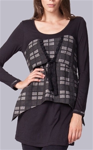 Mossee Womens Checked Long Tunic
