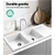Cefito Kitchen Sink Granite Stone Laundry Top/Undermount Double 1160x500mm