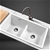 Cefito Kitchen Sink Granite Stone Laundry Top/Undermount Double 790x460mm