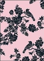 Pink Bird Flocking Felt Journal