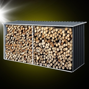 Giantz Log Storage Shed Galvanised Steel