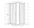 800 x 800mm Sliding Door Nano Safety Glass Shower Screen Della Francesca