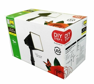 Lilo HPM 12V LED Garden Light Floodlight 1W Warm White 3000K IP44 DIY Black 