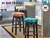 2x Levede 75cm Swivel Bar Stool Kitchen Stool Wood s Dining Chair Grey