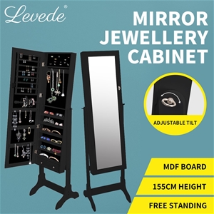 Levede Free Standing Mirrored Jewellery 