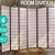 Levede 6 Panel Room Divider Screen Door Stand Privacy Fringe Wood Fold Grey