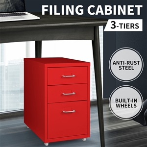 Metal File Cabinet Steel Orgainer With 3