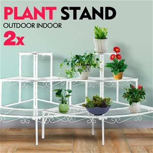 2x Levede Plant Stand Outdoor Indoor Met