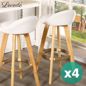 4x Levede Leather Swivel Bar Stool Kitch