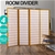 Levede 4 Panel Room Divider Screen Door Stand Wood Fold Natural
