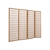 Levede 4 Panel Room Divider Screen Door Stand Wood Fold Natural