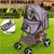PaWz Pet Stroller 4 Wheels Dog Cat Cage Pushchair Travel Walk Carrier Pram