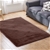 Designer Soft Shag Shaggy Floor Rug Confetti Carpet 230x200cm Coffee