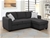 Jessie LHF Chaise With Sofabed & Storage - Charcoal