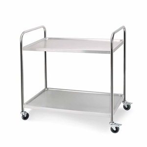 SOGA 2 Tier S/S Kitchen Dining Food Cart