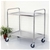 SOGA 2 Tier S/S Kitchen Dining Food Cart Trolley Utility Rnd 86x54x94cm Lge