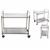 SOGA 2 Terr S/S Kitchen Dining Food Cart Trolley Utility - 95x50x95cm Lge