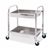 SOGA 2 Tier S/S Kitchen Trolley Bowl Collect Srvce Food Cart 95x50x95cm Sml