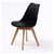 4X Padded Seat Dining Chair - BLACK