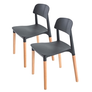 2X Belloch Stackable Dining Chair - BLAC