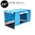 24" Foldable Wire Dog Cage with Tray + BLUE Cover