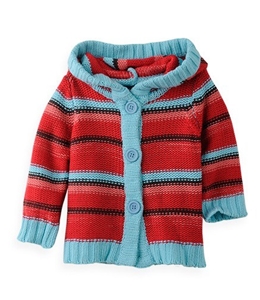 Pumpkin Patch Baby Girl's Striped Hooded