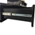 TV Cabinet with 2 Storage Drawers Extendable With Glossy MDF in Black