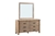 Dresser with 6 Storage Drawers in Acacia & Veneer With Mirror in Oak Colour
