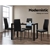 Artiss Astra 5-Piece Dining Table and 4 Chair Sets Glass Black