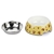 Charlie's Melamine Printed Pet Feeders with Stainless Bowl -Pug Large