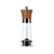 Gourmet Kitchen 2 Piece Salt and Pepper with Natural Bamboo Top - Silver