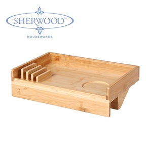 Sherwood Bamboo Bed Side Shelf Organiser