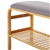 Sherwood Foldable Bamboo Cushioned Bench Shoe Storage 2-Tier
