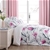 Dreamaker 300TC Cotton Sateen Printed Quilt Cover Set Pink Super King Bed
