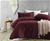 Dreamaker Ripple velvet Quilt Cover Set SKing Bed Red Wine