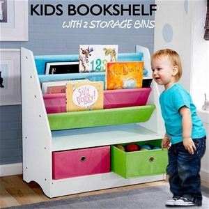 Levede Wooden Kids Children Bookcase Boo