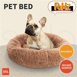 PaWz Pet Bed Cat Dog Donut Nest Calming 