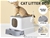Cat Litter Box Fully Enclosed Toilet Trapping Sifting Odor Control Basin